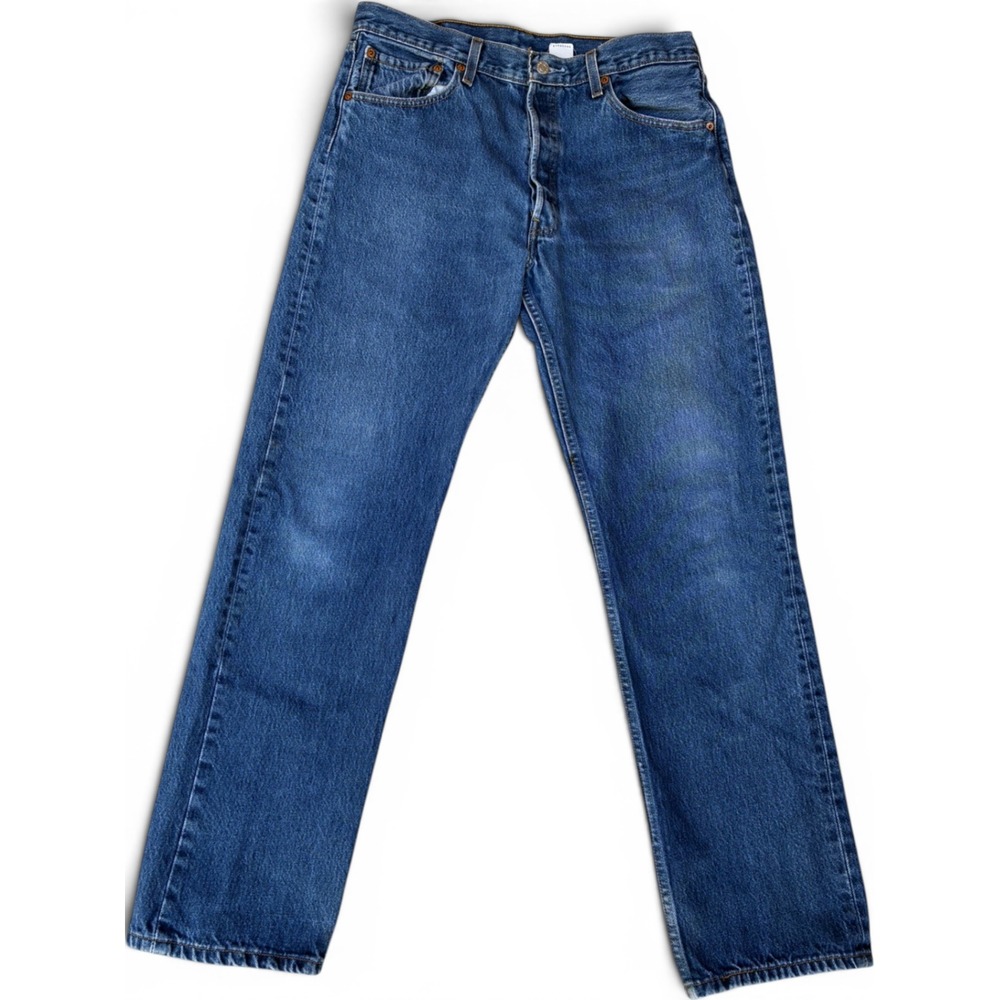 Levi's 501 Original Fit Jeans Mens 34x32 Blue Denim Straight Leg Vintage